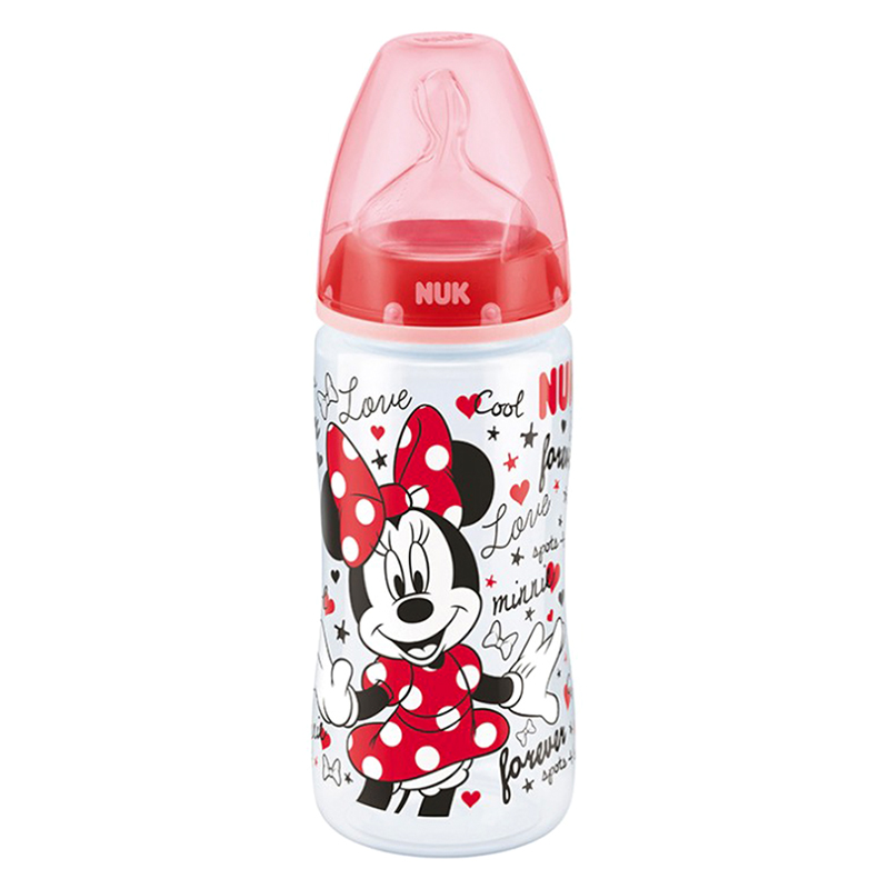 Bình Sữa NUK PP Mickey (300ml) Núm Ti Silicone S2 (Size M) NU12935  - Màu Ngẫu Nhiên