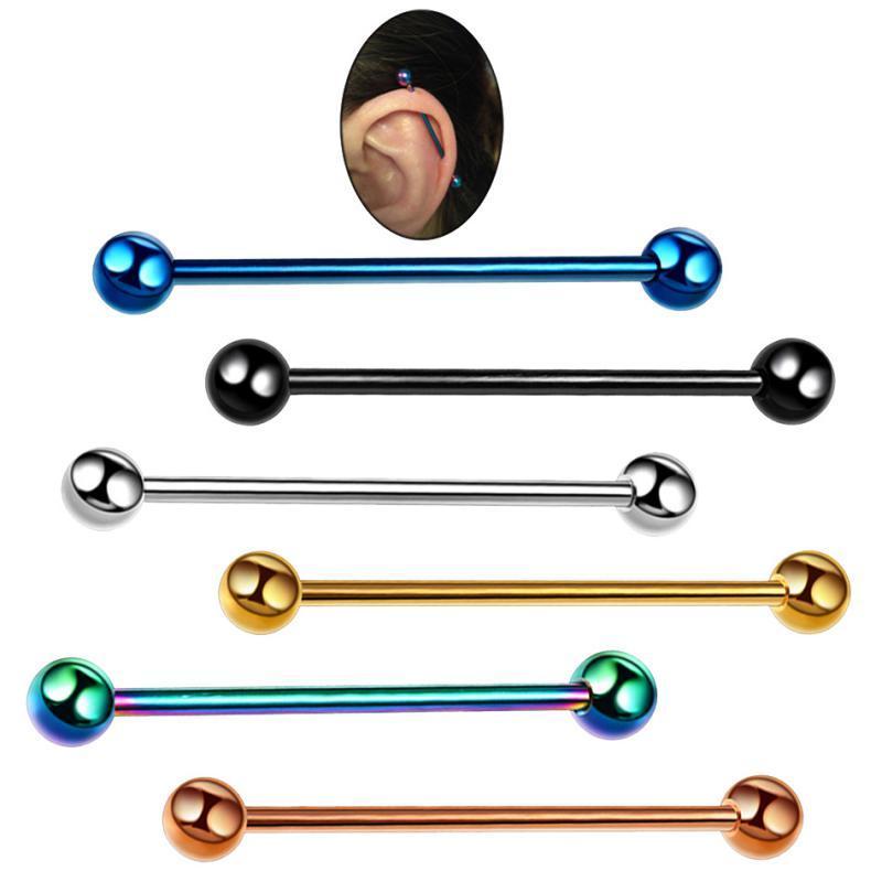 6Pcs Labret Stud Lip Ring Ear Tragus Helix Piercing Earring Barbell Jewelry
