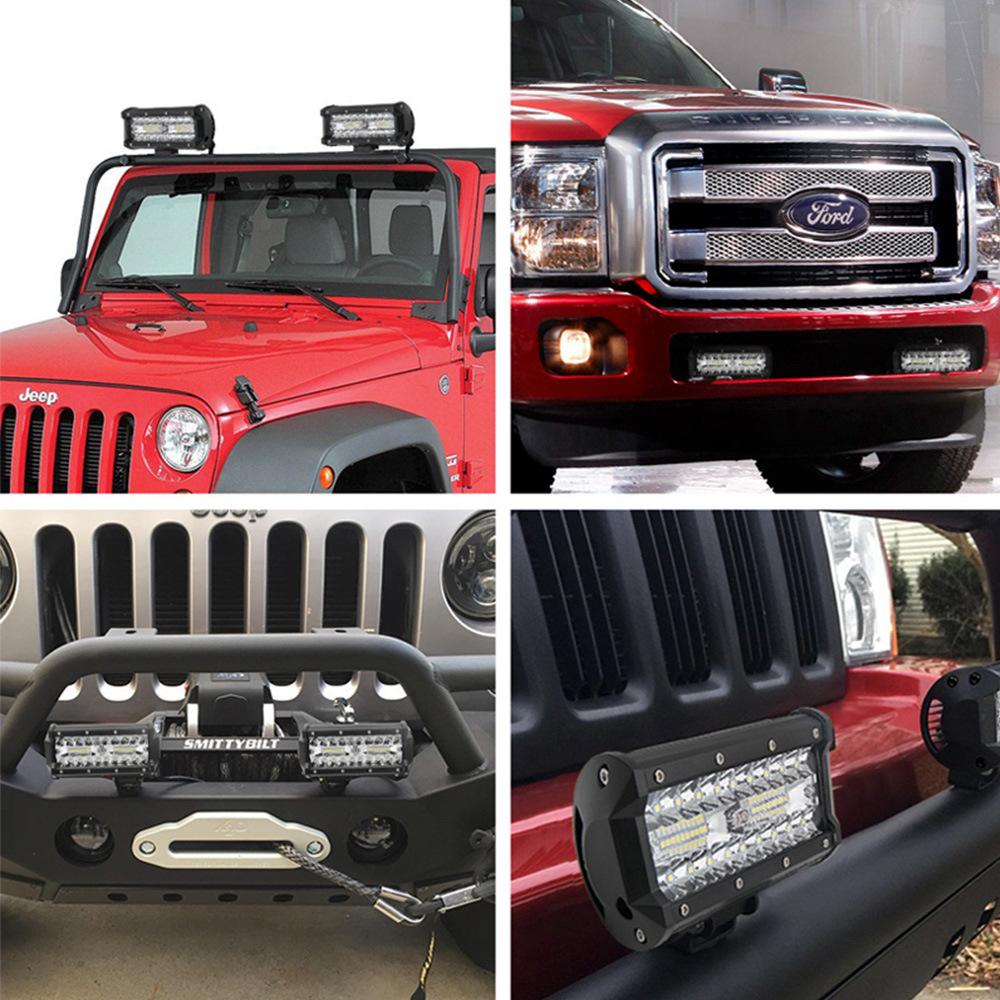 Giá thấp nhất ĐÈN LED làm việc cho ô tô 200W dải ánh sáng sửa đổi xe off-road xe bảo dưỡng mái ánh sáng đèn làm việc cặp ánh sáng