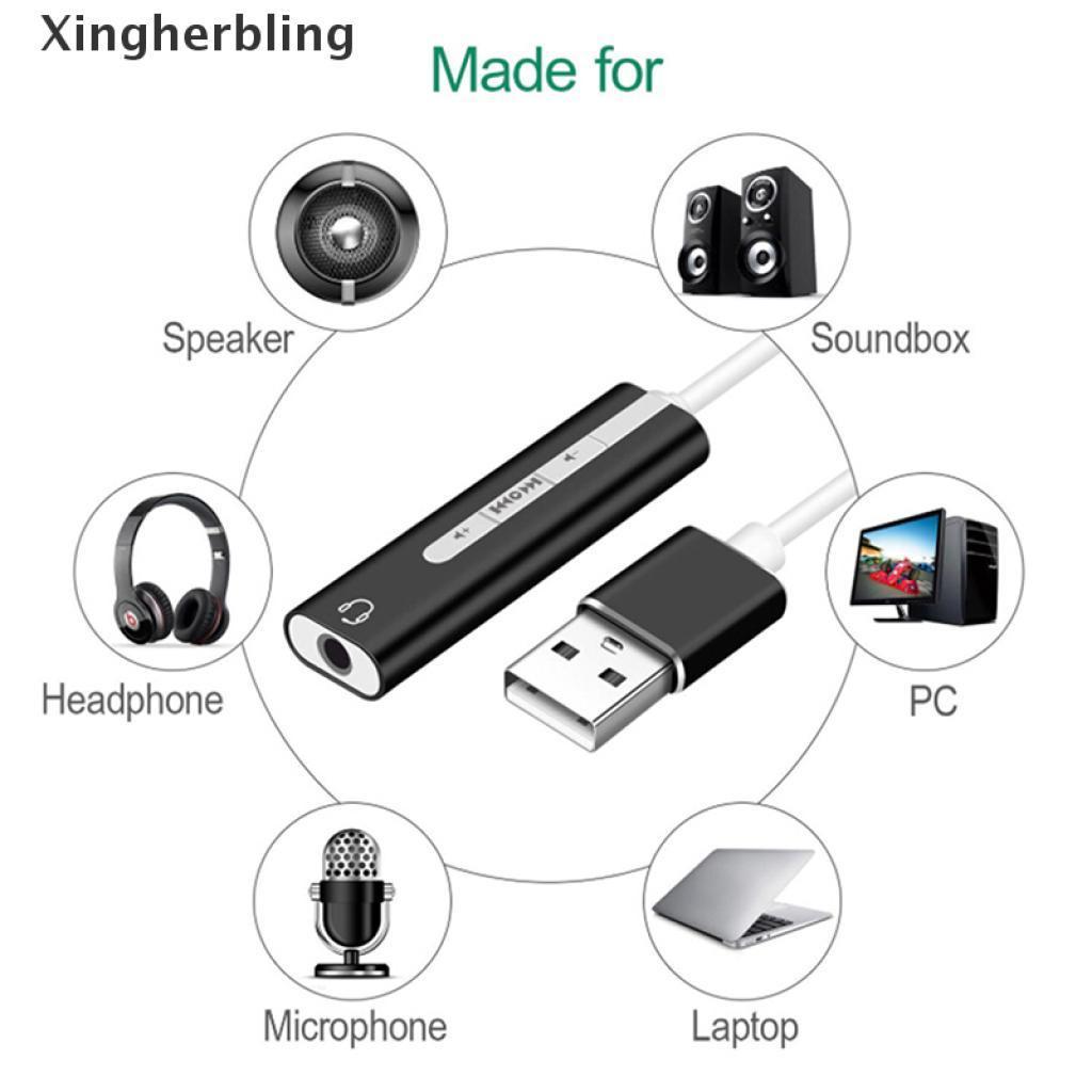 1 Cáp Chuyển Đổi Âm Thanh Từ USB Sang 3.5Mm Thẻ