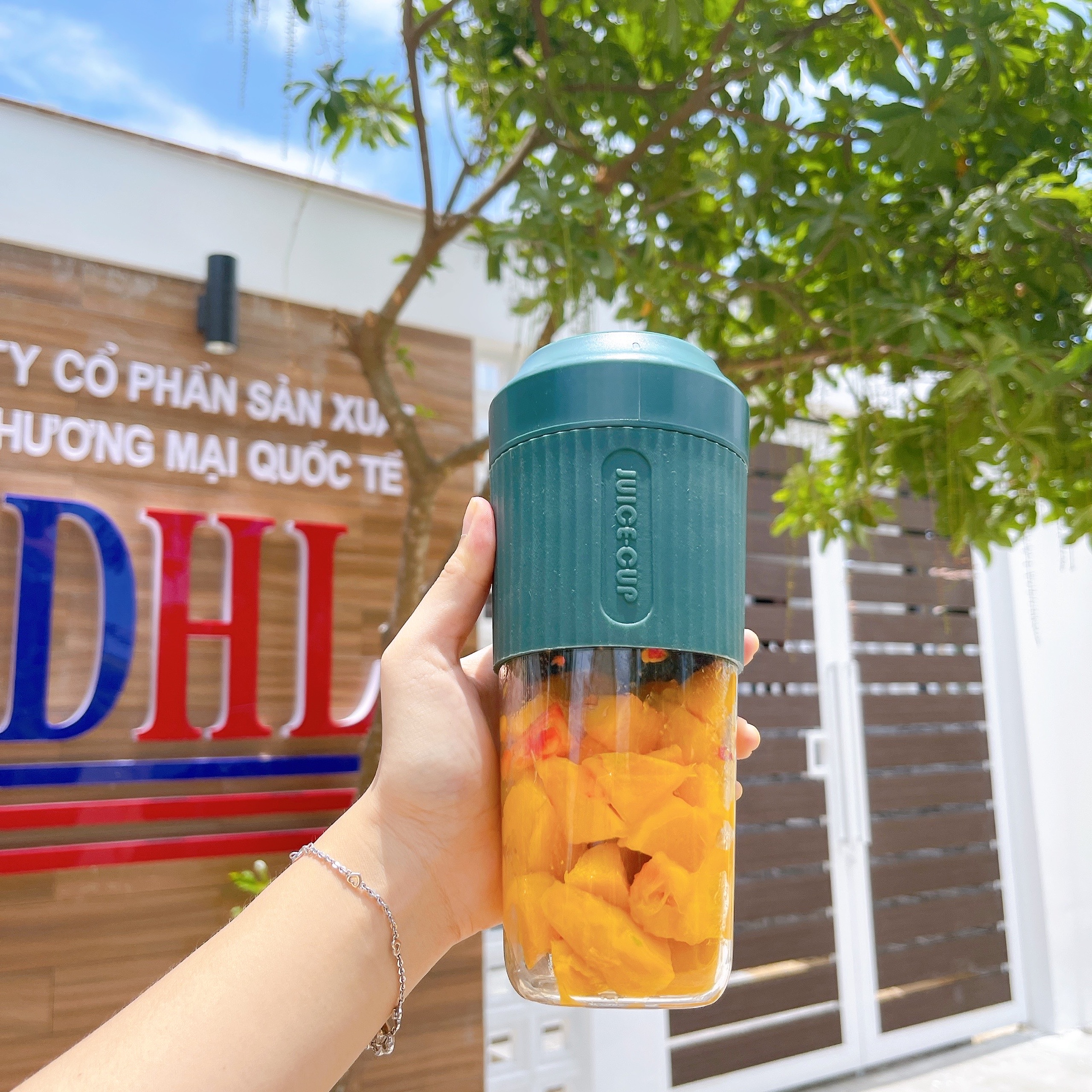 Máy xay sinh tố cầm tay mini, cốc xay sinh tố đa năng JUICE-CUP hàng chính hãng