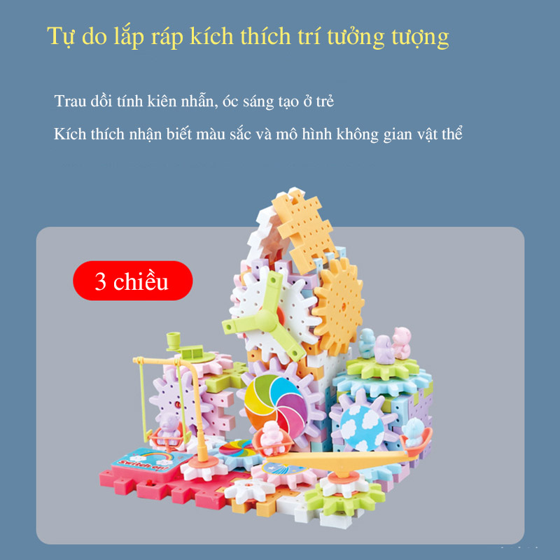 Đồ chơi lắp ráp bánh răng 83 chi tiết