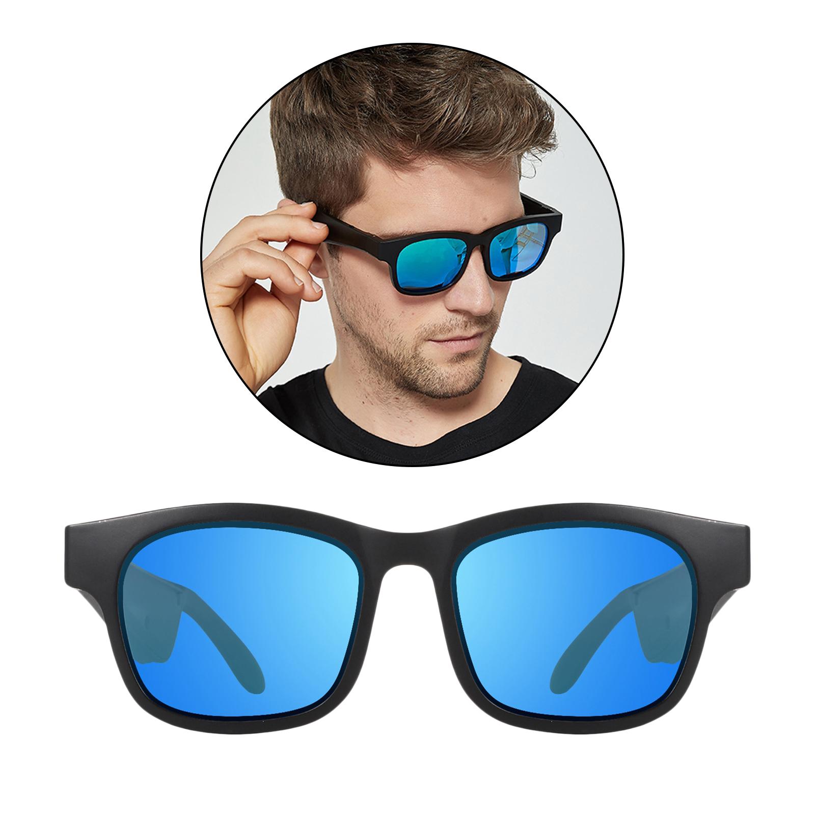 Bone Conduction Smart Glasses Sunglasses Bluetooth Headphones,Open Ear Audio Sunglasses Speaker to Listen Music and Make Phone Calls