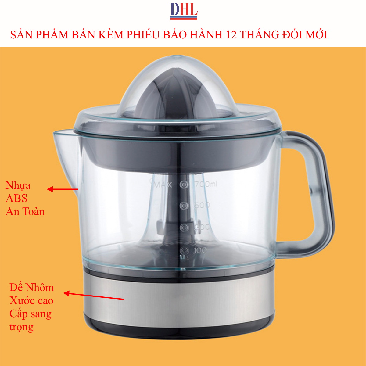 Máy vắt cam, ép cam SOKANY JE-623D 700ml hàng chính hãng