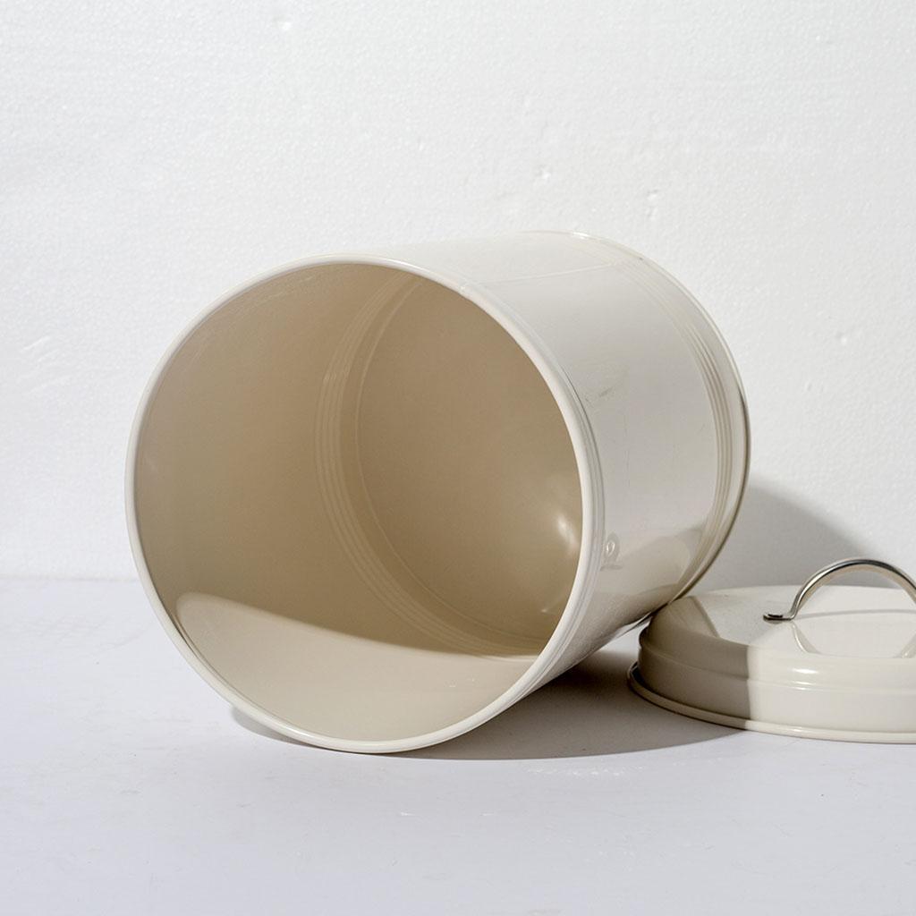 White   Flour Storage Tin  5L Container 17x20.5cm