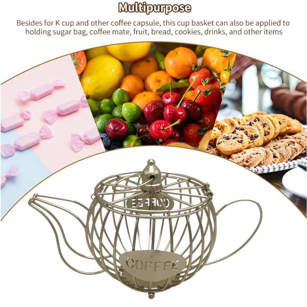 Coffee Pod Organizer Holder Capsule Storage Basket Coffee Cup Basket L