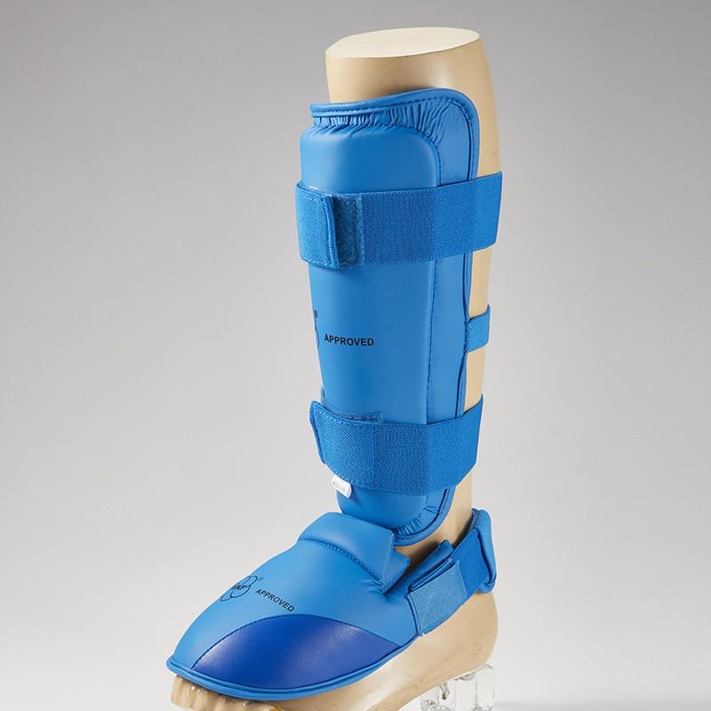 Karate đầu gối ấm hơn Taekwondo Shin Guard Găng tay Boxing Shank Foot Protector Men Sports SOCKS KIDE Color: Blue Size: XL