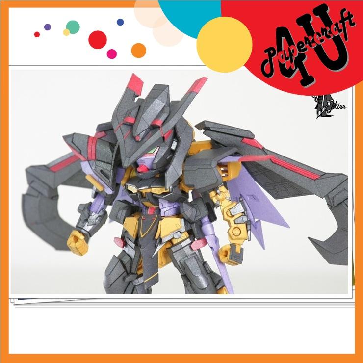 Mô hình giấy SD Gundamm MBF-01 Astray Gold Frame Amatsu Perfect Form