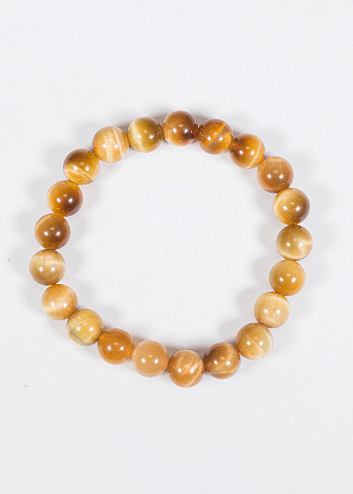 Vòng tay phong thủy đá mắt hổ vàng tâm AAA mệnh thổ , kim - Ngọc Quý Gemstones