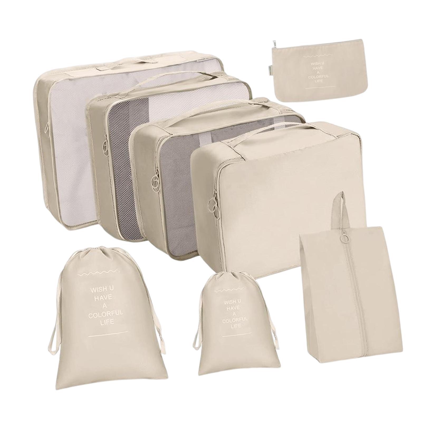 8x Lightweight Packing Cubes for Suitcases Suitcase Clothes Storage Bags