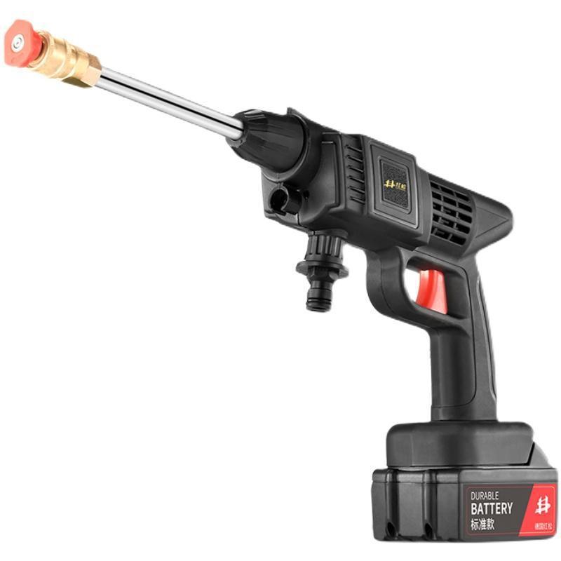 Phong cách mới nhất không dây pin lithium rửa xe đầu máy điện gia đình có thể sạc lại máy rửa nước áp suất cao máy bơm nước di động rửa xe hiện vật