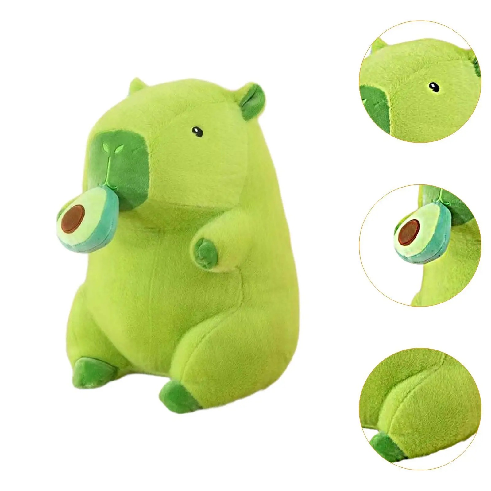 Thú nhồi bông capybara ăn bơ cute - Size từ 30cm đến 50cm - Quà tặng chuột lang nước xanh bơ êm mịn
