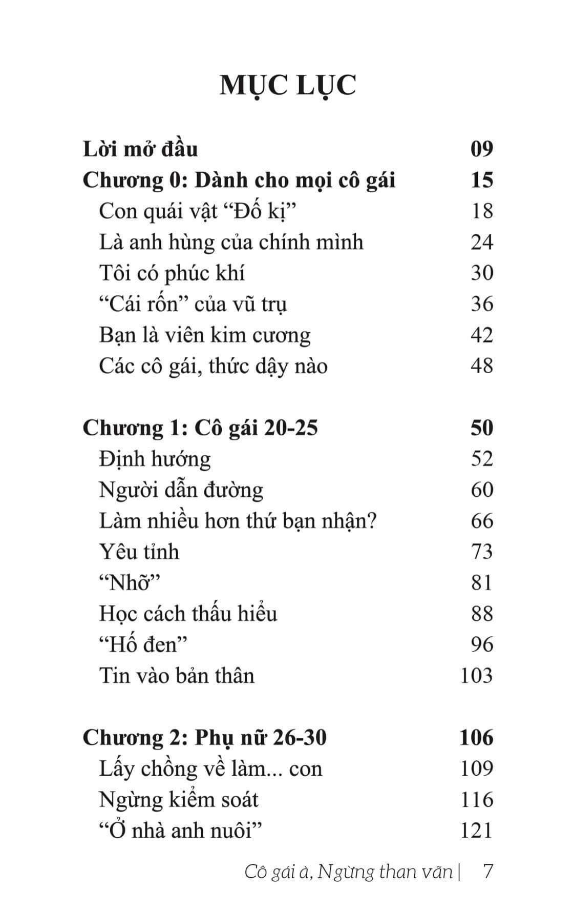 Cô gái à, ngừng than vãn