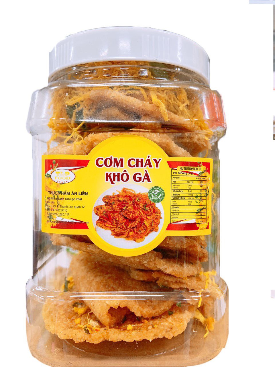 500G CƠM CHÁY LẮC KHÔ GÀ GIÒN NGON ĐẬM VỊ TÂN LỘC PHÁT