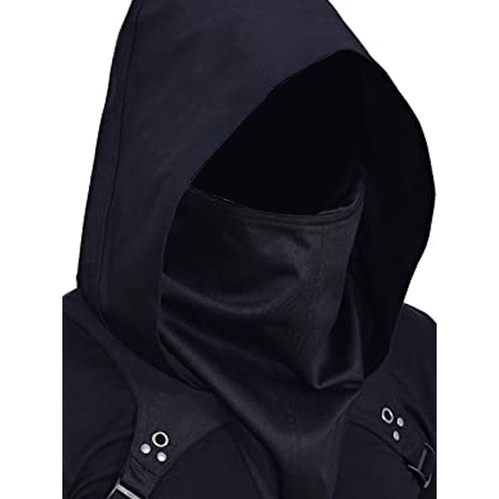 Cowl Hood Halloween Cowl Hooded Cape Hat Costume Accessories Witch Cape Devil Cape Gothic Rogue Cowl Hat for Party Festival Photography Prop