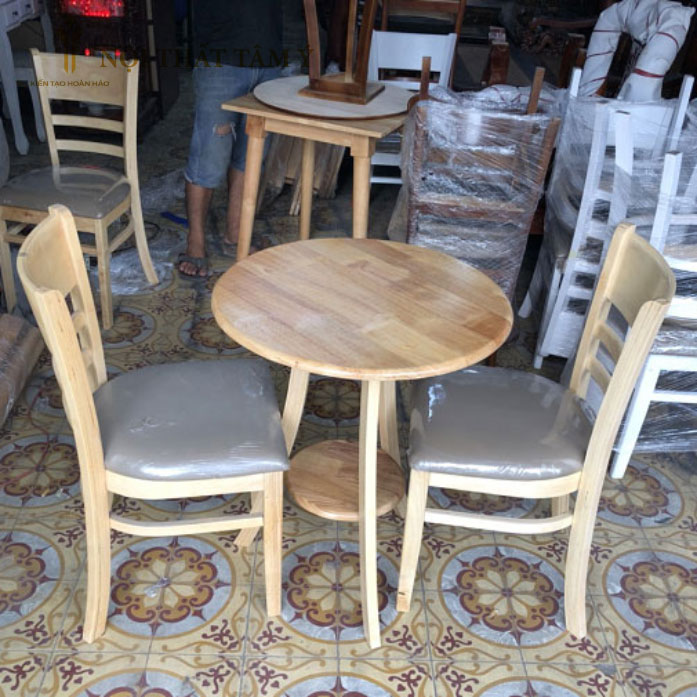 Bàn cafe 2 tầng Tròn