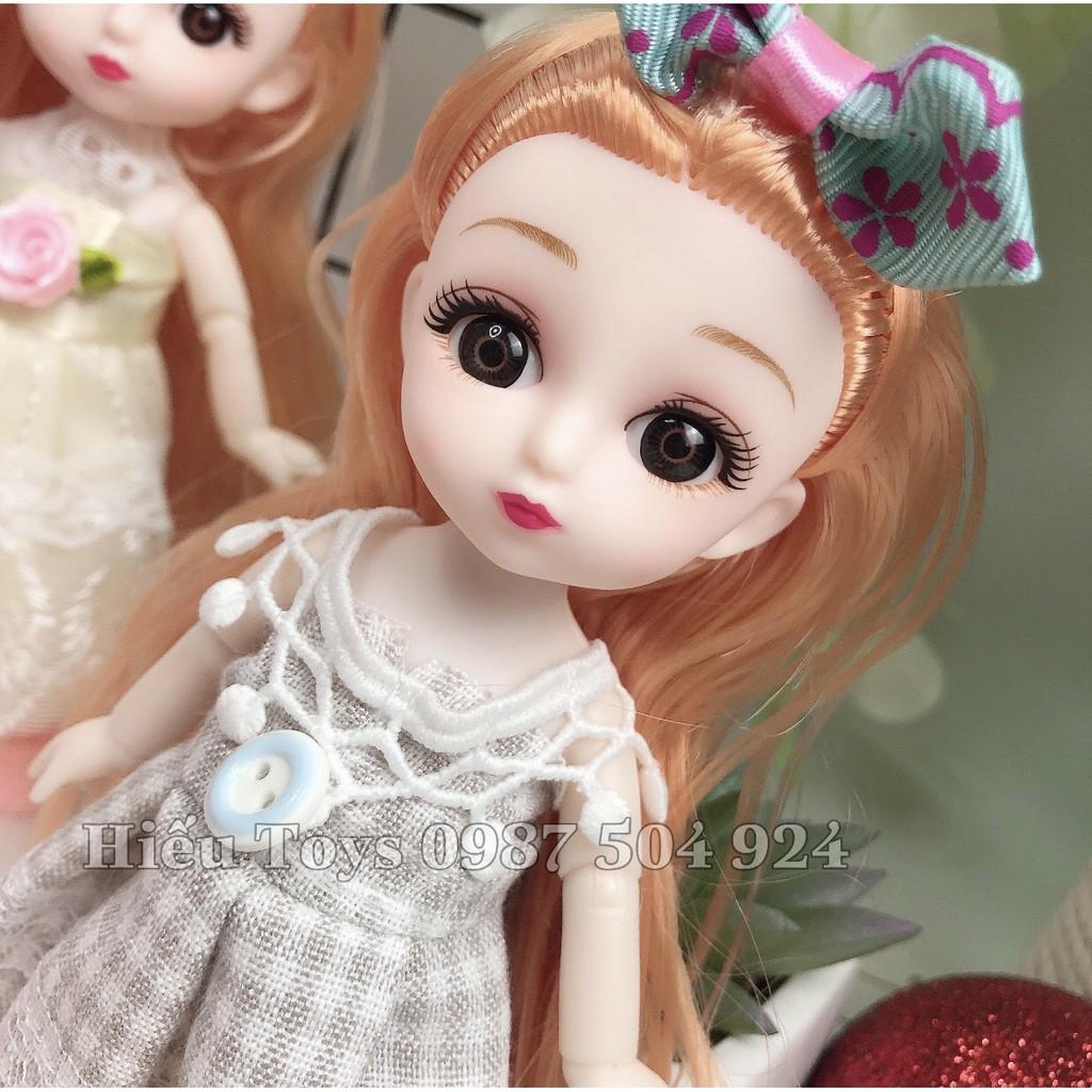 Búp Bê Hộp 6 Bê Chibi 16cm Mắt Đá Giống Thật Hàng Cao Cấp Búp Bê Đồ Chơi Cho Bé Gái