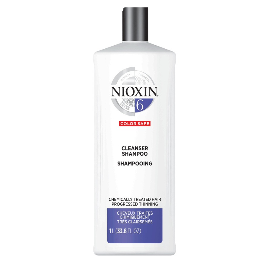 Dầu gội Nioxin 6 Cleanser Progressed Thinning Shampoo cho tóc uốn duỗi tẩy có dấu hiệu thưa rụng 1000ml