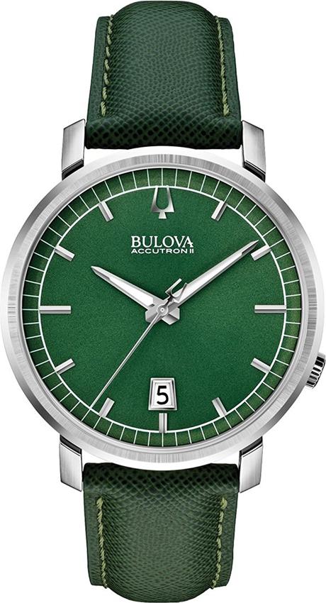 Đồng Hồ Nam Dây Da BULOVA 96B215 (41mm) - Xanh Lá