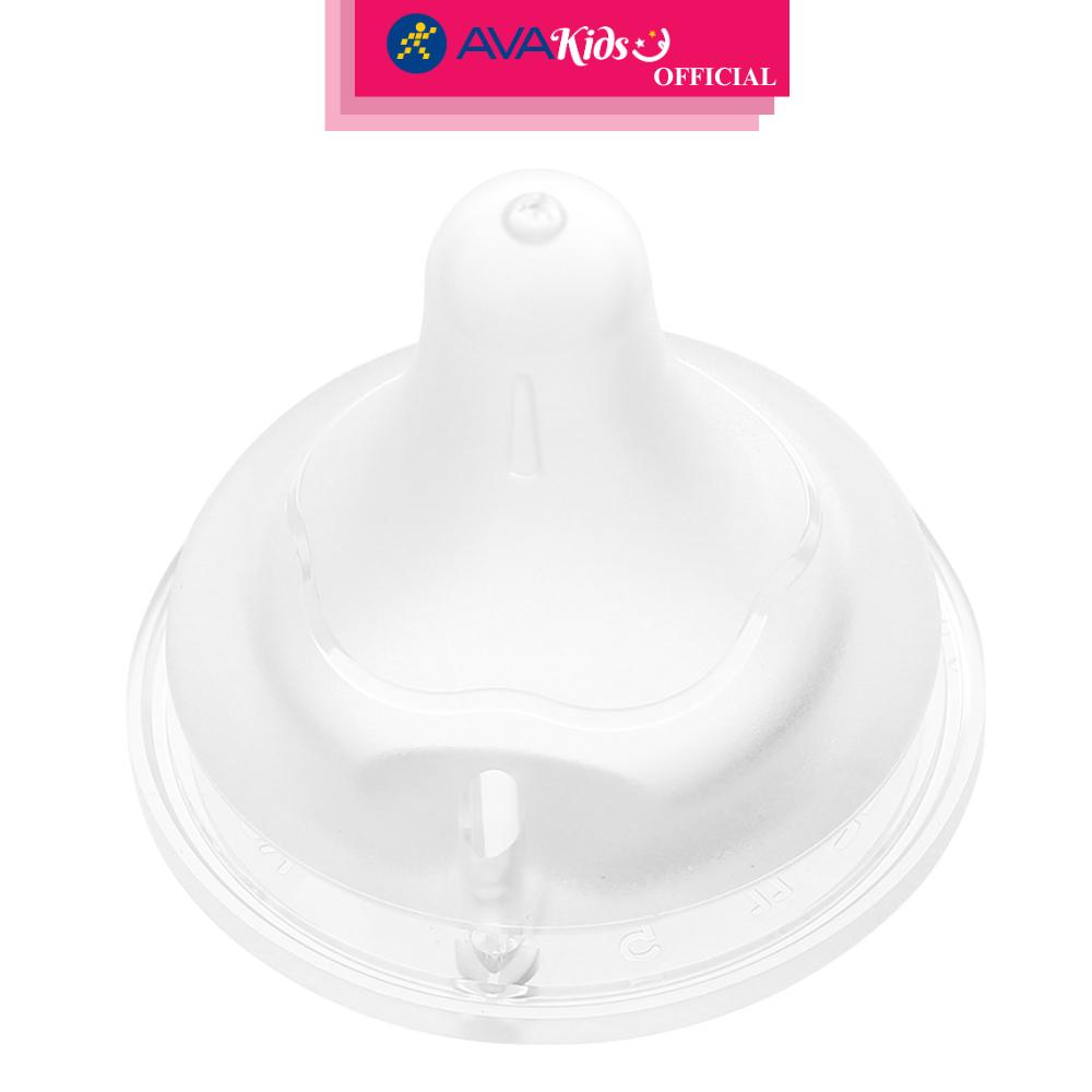 Bộ 2 núm ti Pigeon siêu mềm Plus WN3 cổ rộng phiên bản Nhật size LL (9 - 15 tháng) - Hàng Chính Hãng
