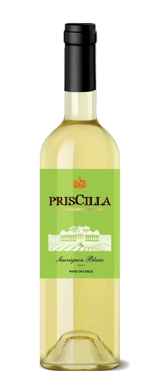 [Vang trắng] Rượu vang Chile PrisCilla Sauvignon Blanc