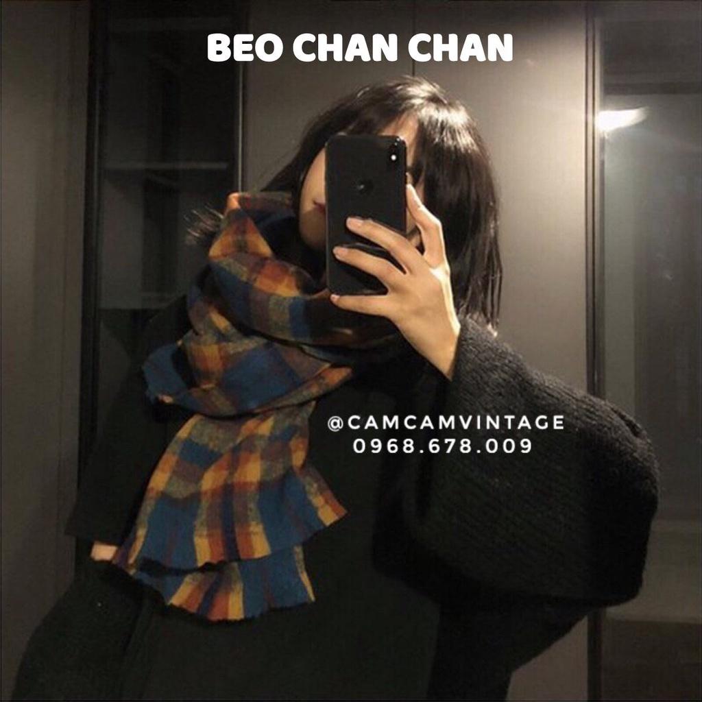 KHĂN QUÀNG CỔ CHOÀNG CỔ NAM NỮ LÔNG THỎ CARO VINTAGE, MỀM MỊN DÀY CỰC ẤM Maxshopdoc