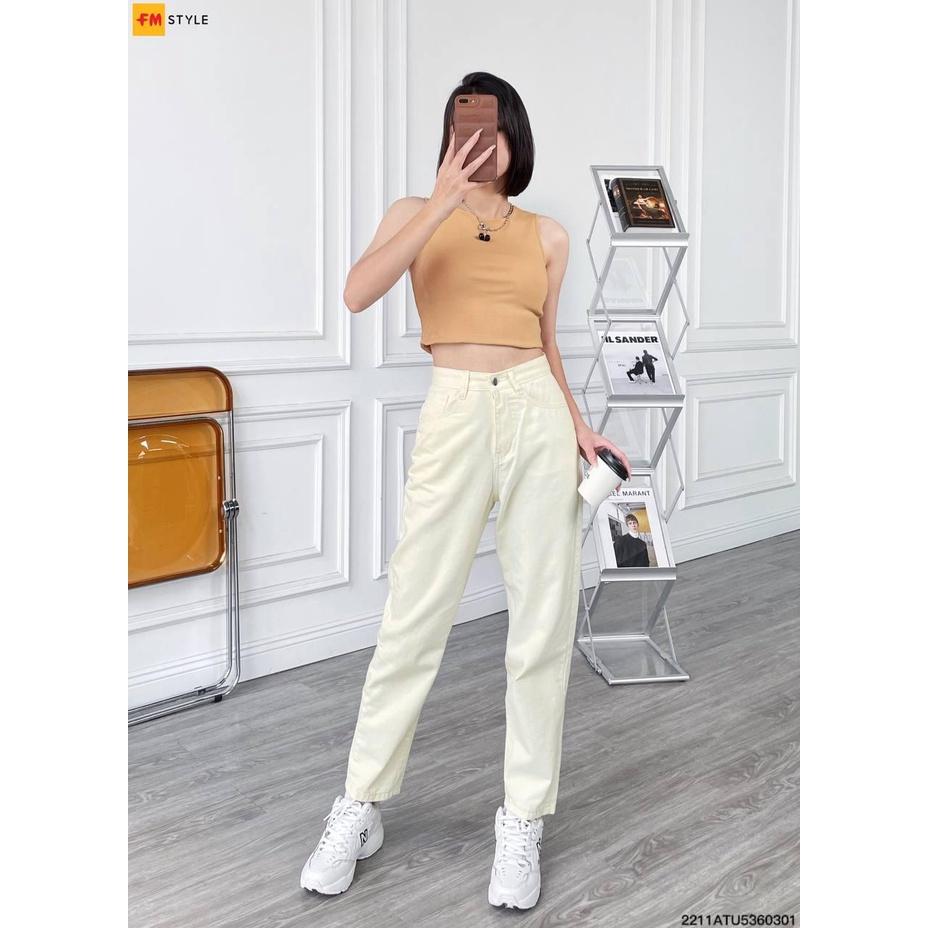 Áo croptop nữ FM Style sát nách chất thun thiết kế 2 lớp trơn dày dặn thời trang Hàn Quốc 211030026