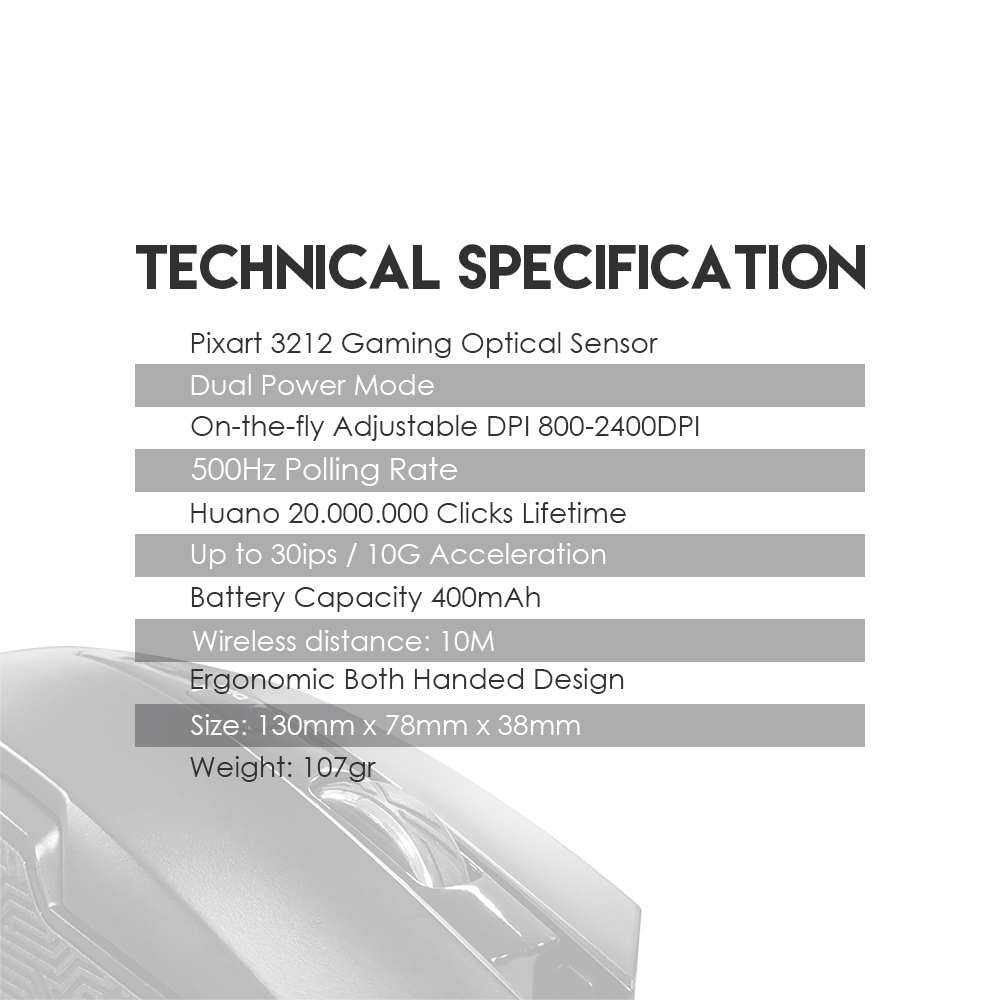 Chuột Gaming không dây Fantech WGC1 VENOM 2400DPI LED RGB 16,8 triệu màu 6 phím Macro - Hàng chính hãng