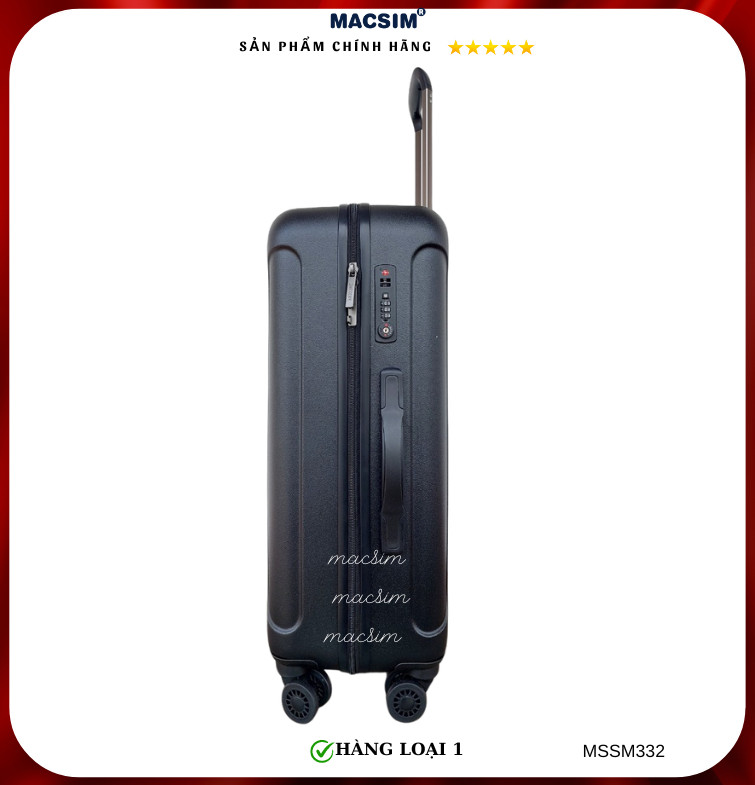 Vali cao cấp Macsim Smooire MSSM332 cỡ 24 inch màu đen hàng loại 1