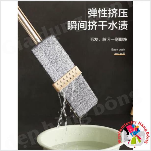 Cây lau nhà tự vắt thông minh xoay 360*tặng kèm 1 bông lau