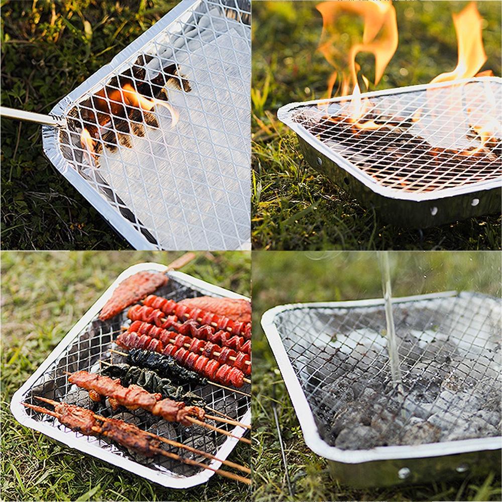 Bếp nướng than BBQ nướng thịt dùng một lần đi picnic dã ngoại phượt