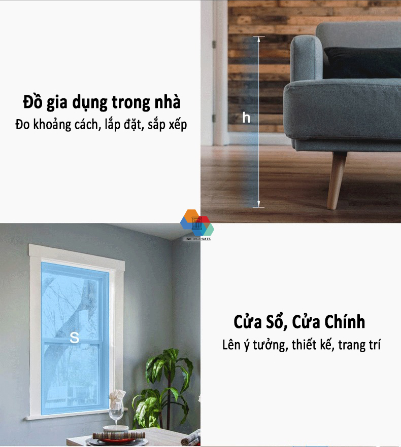 Thước laser Duka LS02 mini bỏ túi nhỏ gọn cầm tay tiện lợi, đo khoảng cách laser bằng tia laze, Hàng chính hãng