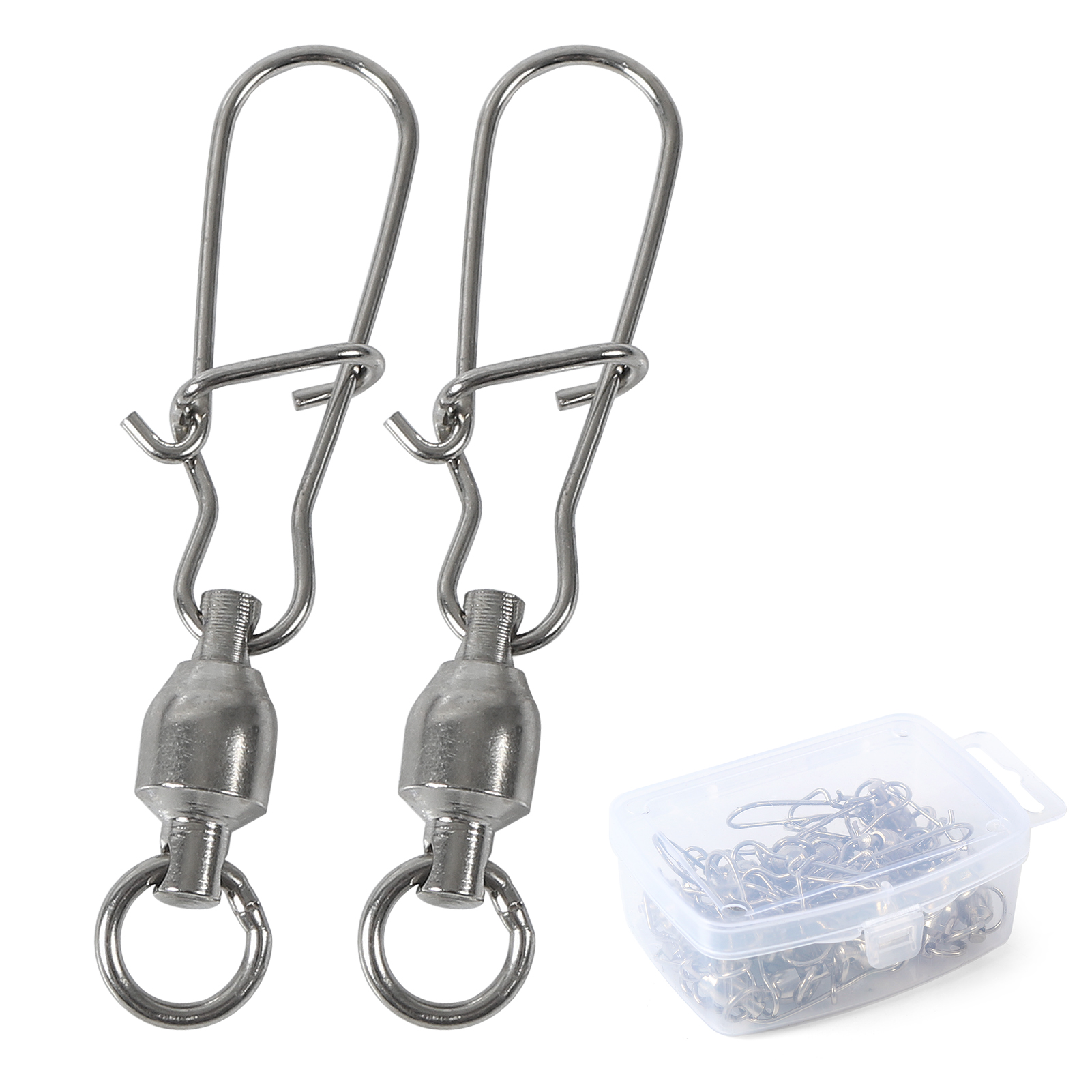 25 Chiếc/ Hộp Khớp Khuyên Nối Chốt Vòng Bi Lăn Gắn Mồi Câu Cá