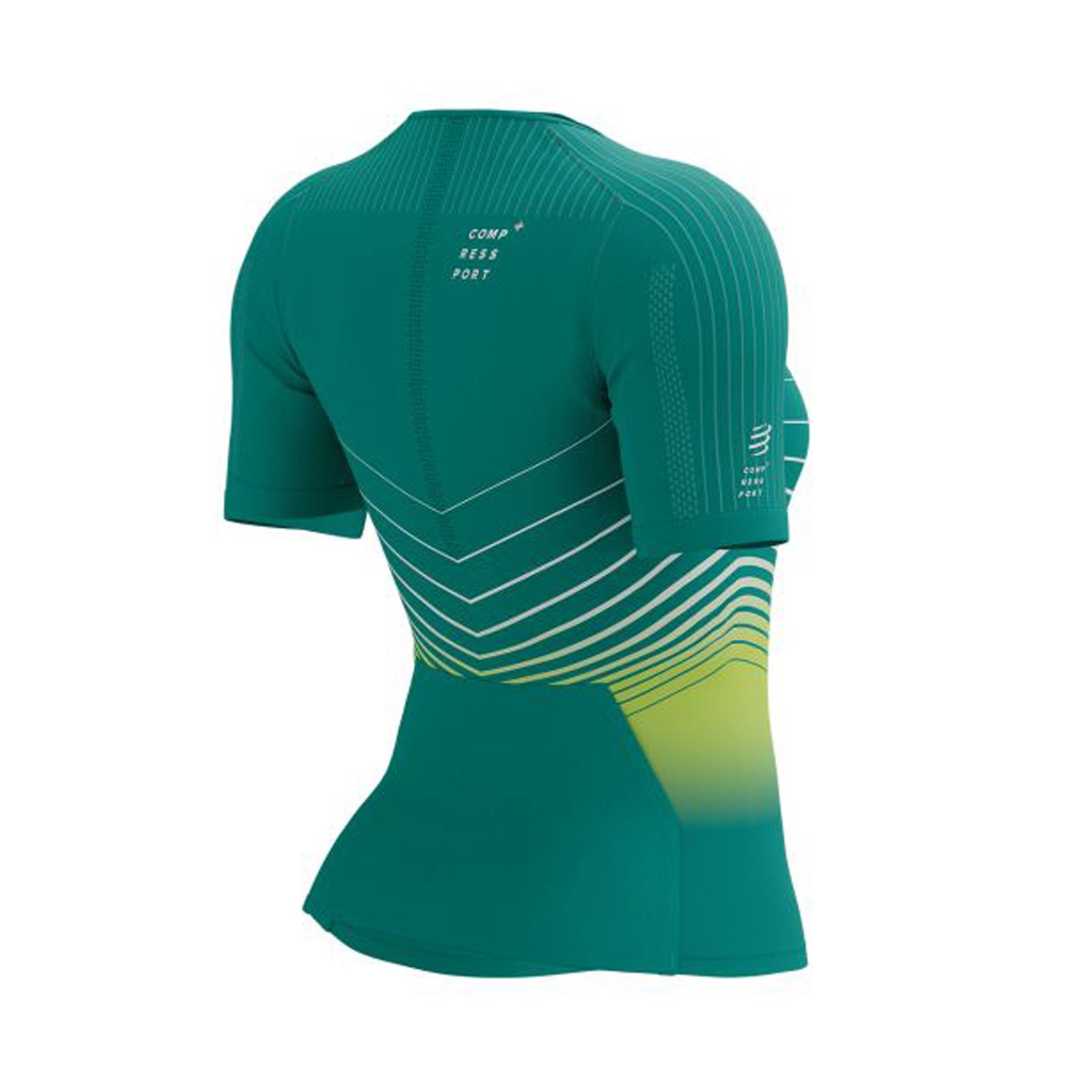 Áo Chạy Bộ Nữ Compresport Tri Postural Aero SS Top - Columbia/Evening Primrose