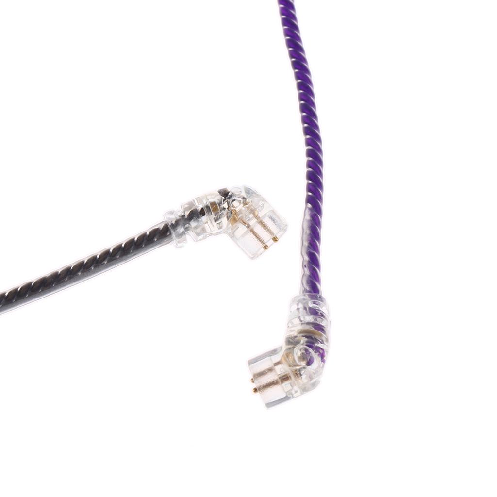 3.5mm Audio Cable Repair Braided Update Cord for Shure Earphone Colorful