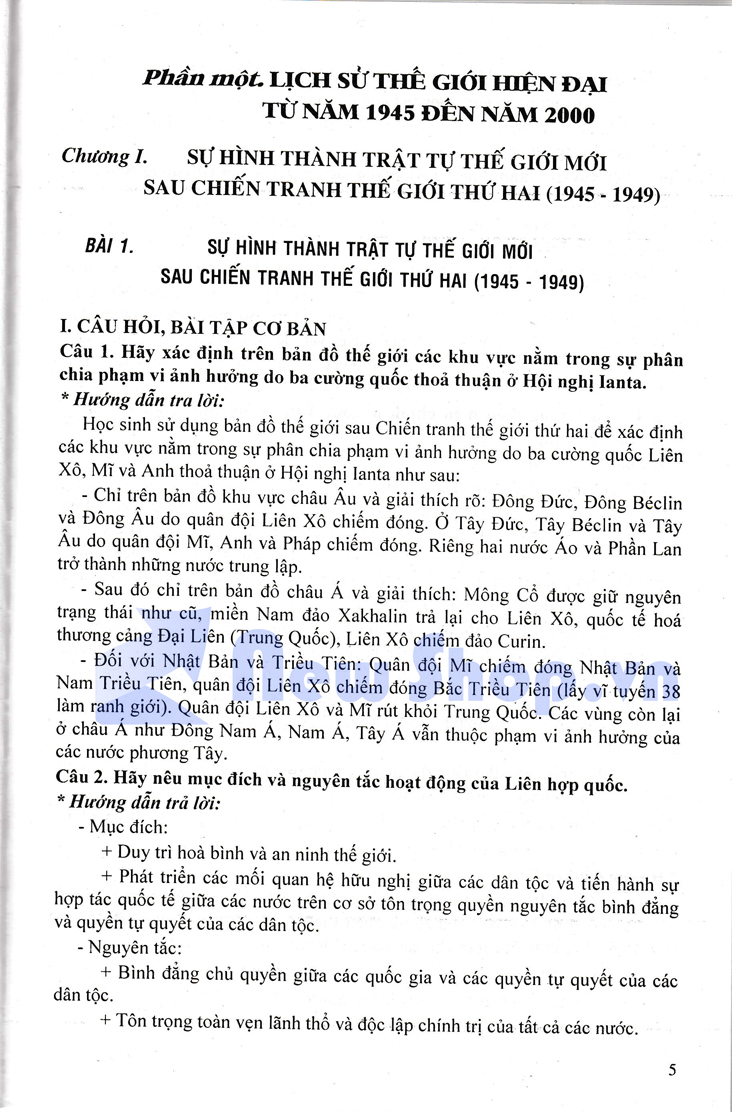Hướng Dẫn Trả Lời Câu Hỏi Và Bài Tập Lich Sử 12