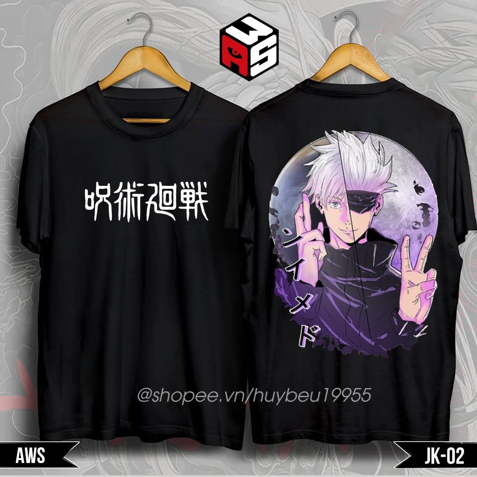 Áo thun Jujutsu Kaisen, áo phông unisex Gojo Satoru, Sakuna, Yuji, Megumi, Nobara cotton thoáng mát