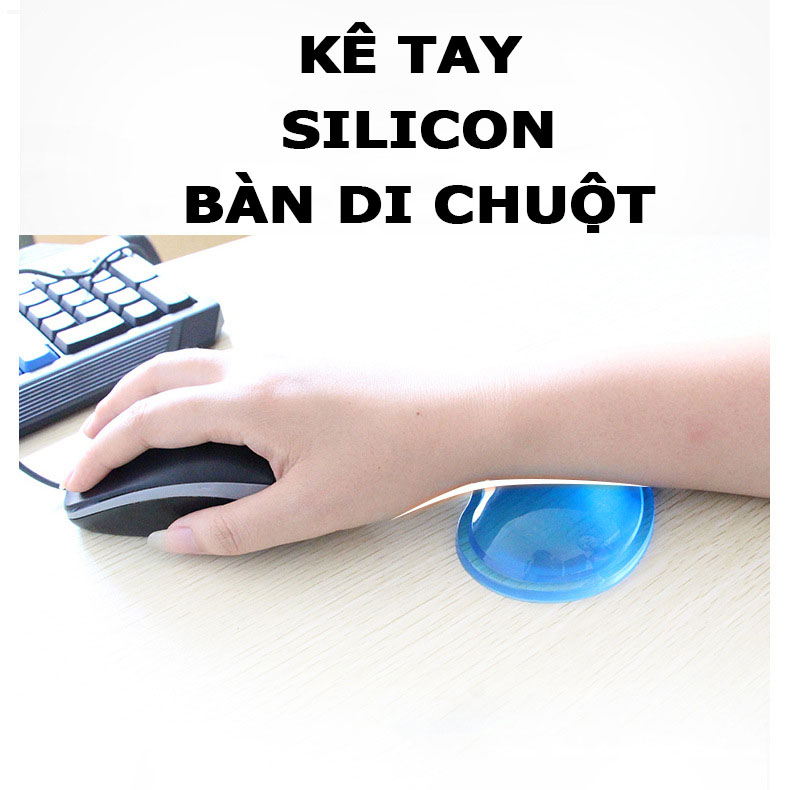 Miếng Lót Chuột Cổ Tay Văn Phòng Silicon; Bàn Di Chuột;  Kê Tay Chống Mỏi Bàn Làm Việc - hàng nhập khẩu