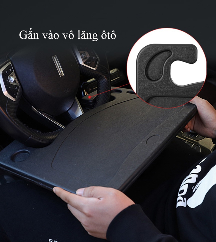 Khay Tiện Ích Gắn Vô Lăng Trên Ôtô - Để Laptop, Đọc Sách, Để Đồ Ăn️ - Bền Đẹp Tính Thẩm Mỹ Cao - Có Video