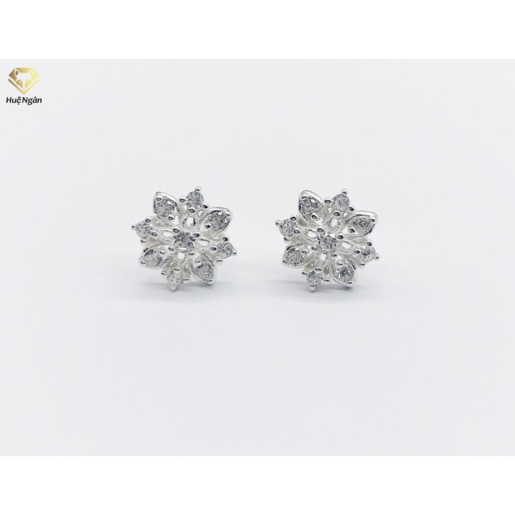 Bông tai bạc Ý 925 Huệ Ngân - Hoa Đẹp YCXR123