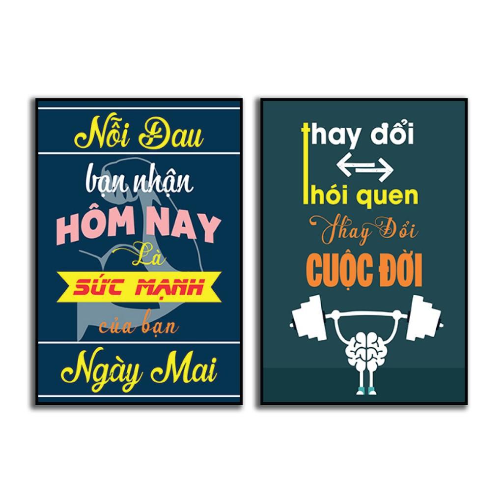 Tranh động lực giá rẻ, tranh slogan tiếng anh 20x30cm