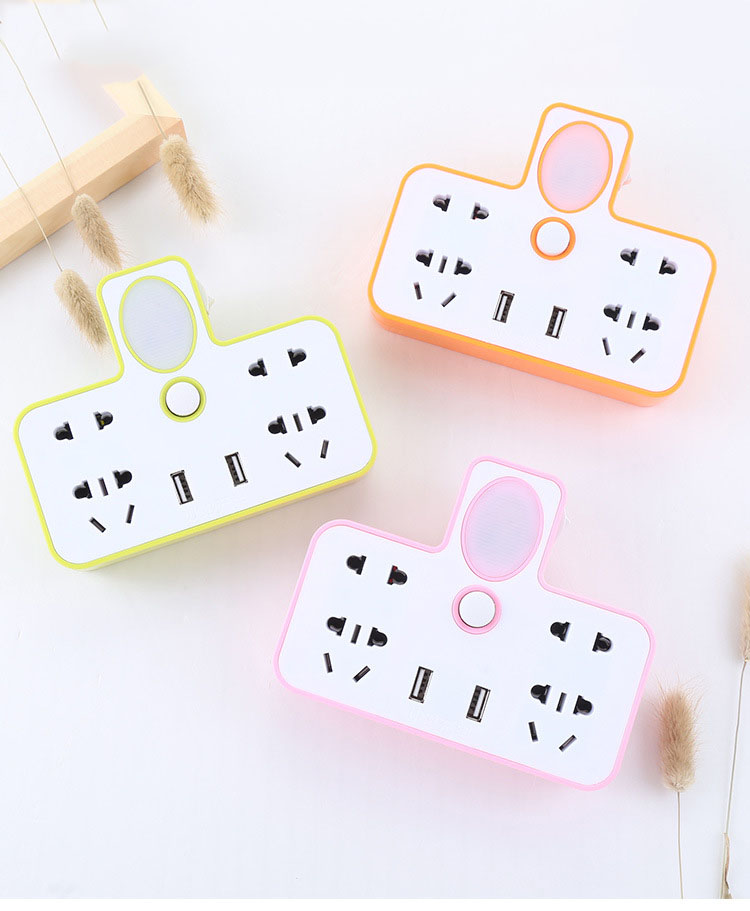 Bộ chia ổ điện 2 cổng USB - Giao màu ngẫu nhiên