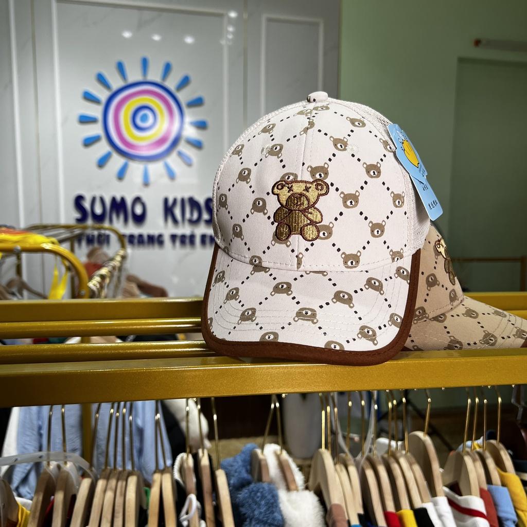 Mũ nón lưỡi trai hình gấu cho bé từ 3-8 tuổi - SUMO KIDS