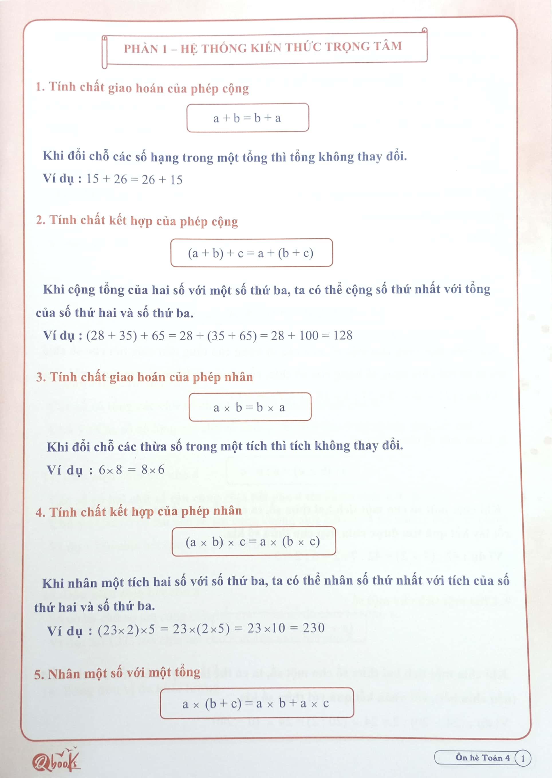 Ôn Hè Toán 4 - Dành Cho Học Sinh Lớp 4 Lên Lớp 5 (2023)