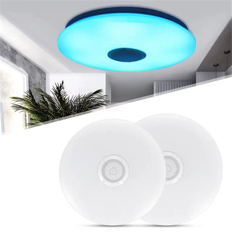 Đèn led ốp trần thông minh trang trí phòng khách, phòng ngủ, phòng ăn tích hợp loa bluetooth điều khiển qua App, remote