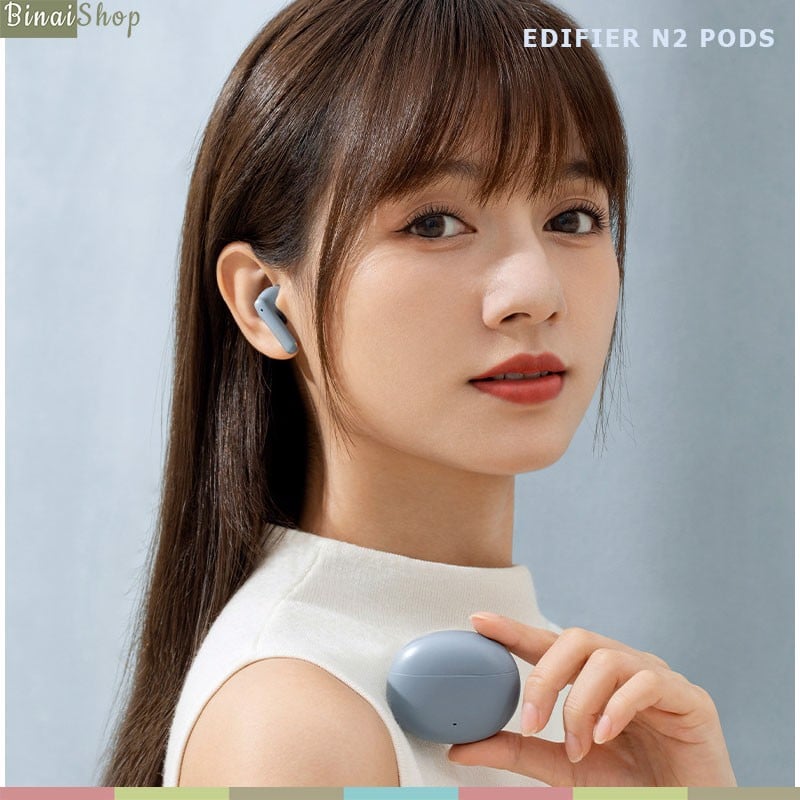 Edifier N2 Pods - Tai Nghe Nhét Tai Bluetooth V5.1, Chơi Game, Nghe Gọi, Màng Loa 13mm, Thời Lượng 28h- Hàng chính hãng