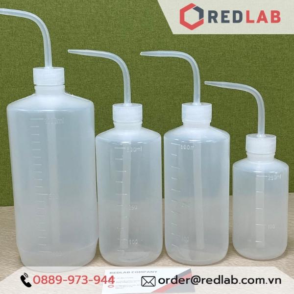 Bình tia nhựa miệng hẹp, LDPE có chia vạch 250ml - 500ml - 1000ml ONELAB