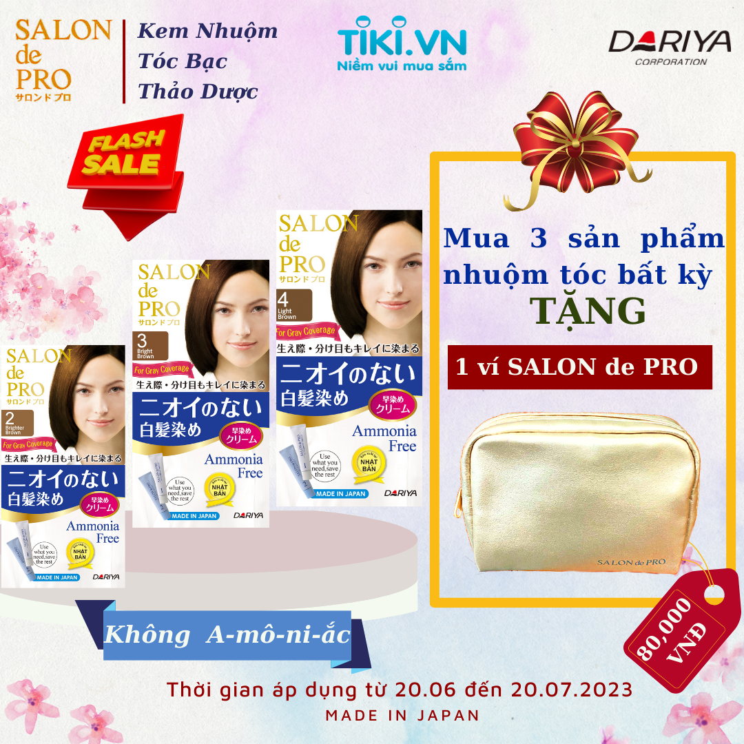 Kem nhuộm tóc Salon de Pro 4 - Màu nâu nhạt