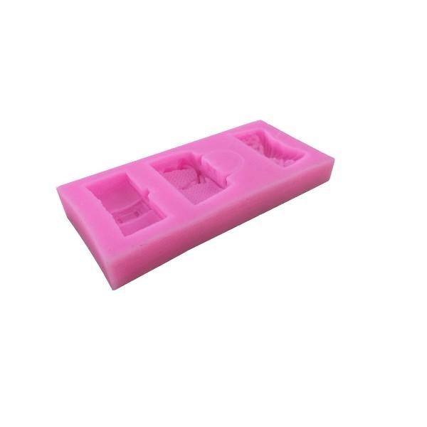 Khuôn silicon 3d làm bánh làm rau câu mẫu 3 túi ví cầm tay