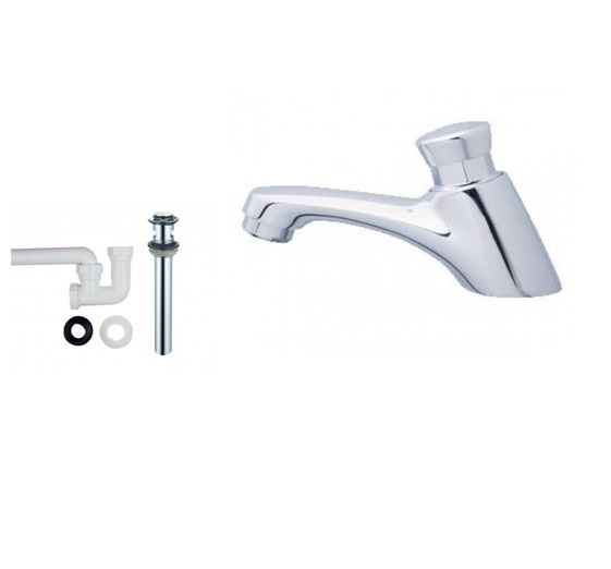 Vòi lavabo lạnh nhấn tự động ngắt Caesar B053CU (đã bao gồm bộ xả nhấn)